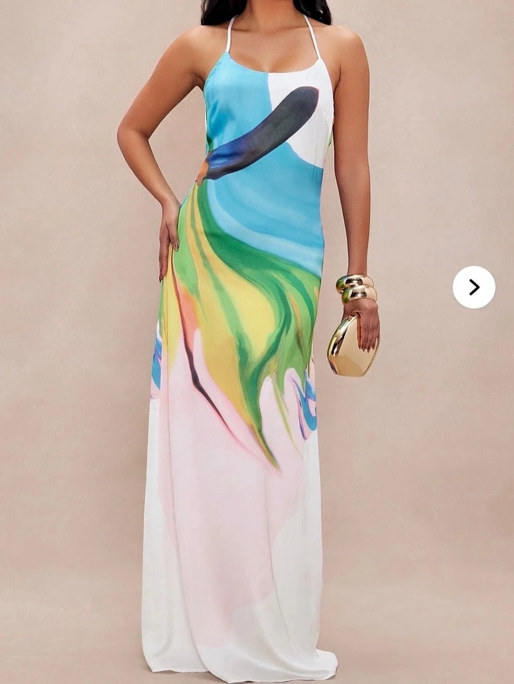Fashion nova—Drinks on the beach satin maxi dress